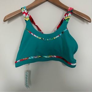 NWT Luli Fama Fit - Wild Heart - Crossback Sports Bra - Light Support - Size XL